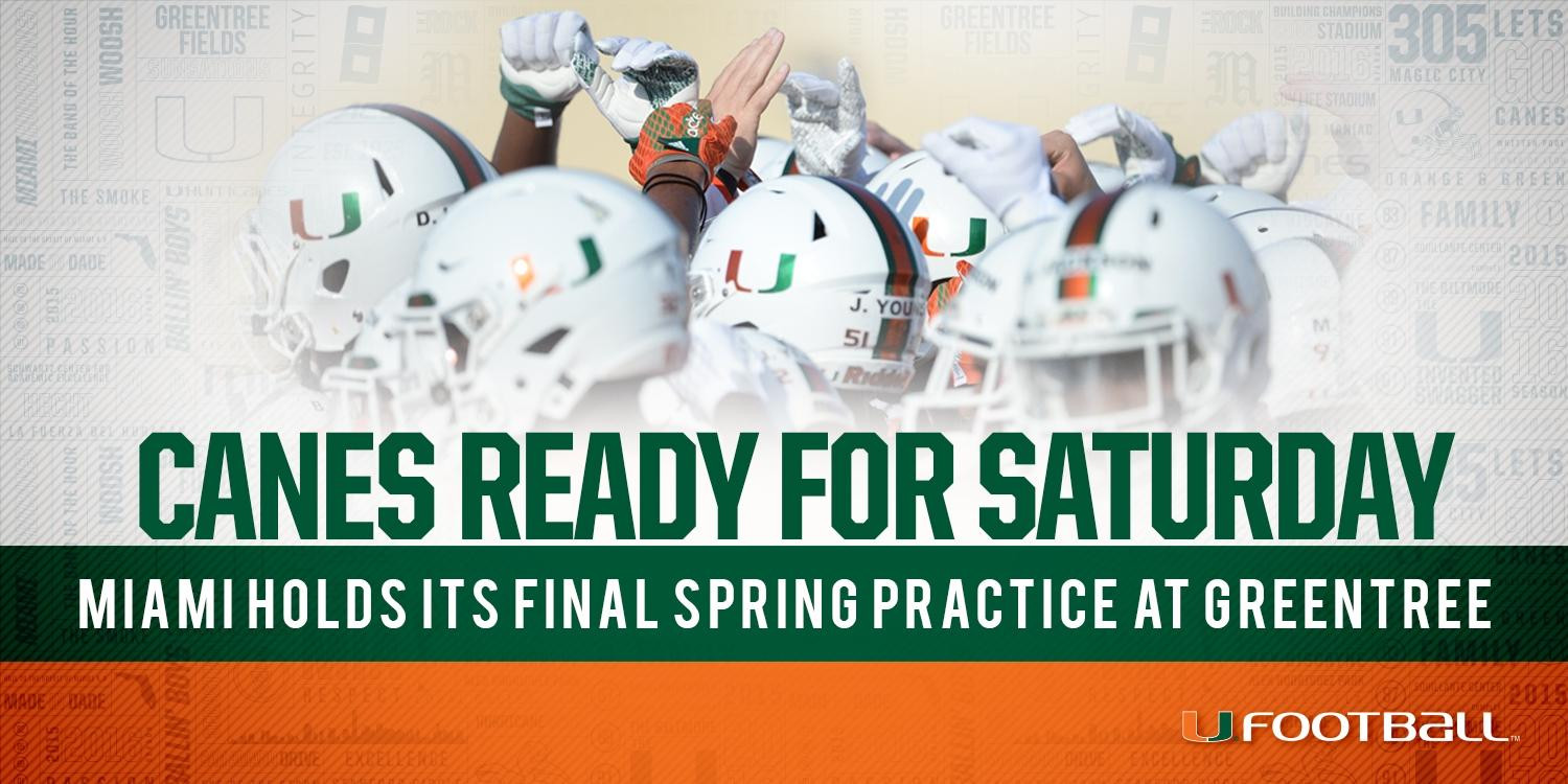 @CanesFootball Holds Final Spring Practice at Greentree