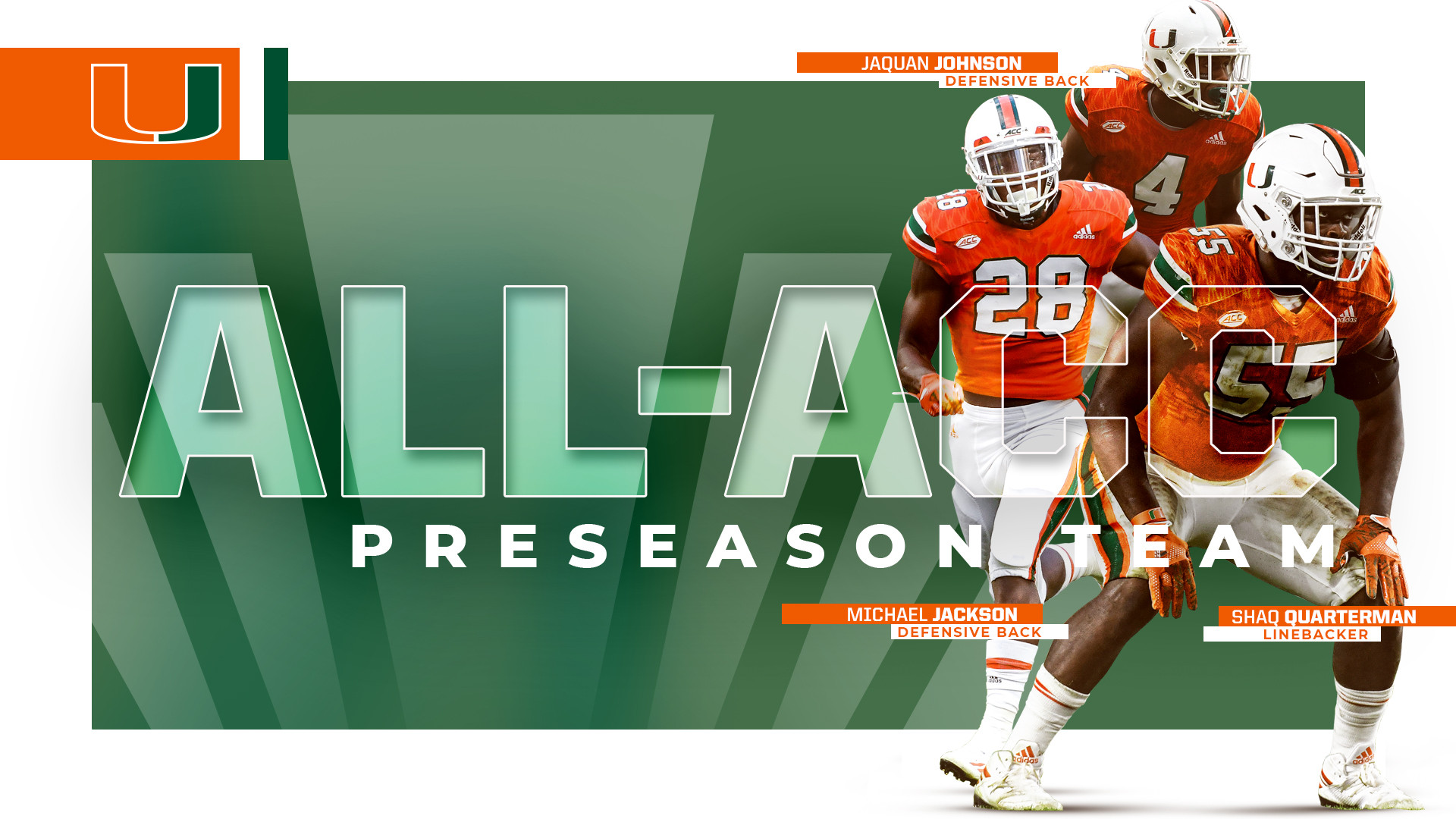 Trio Named Preseason All-ACC, Nagurski Candidates