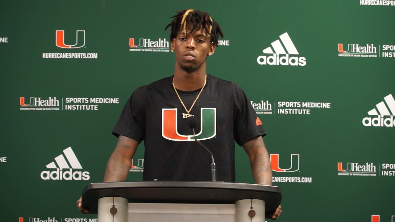 N'Kosi Perry Postgame Presser | Miami vs. Virginia Tech | 10.05.19