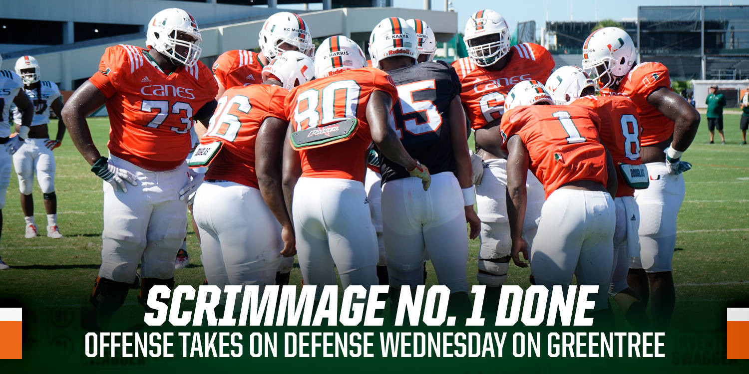 Canes Hold First Scrimmage of Camp on Greentree