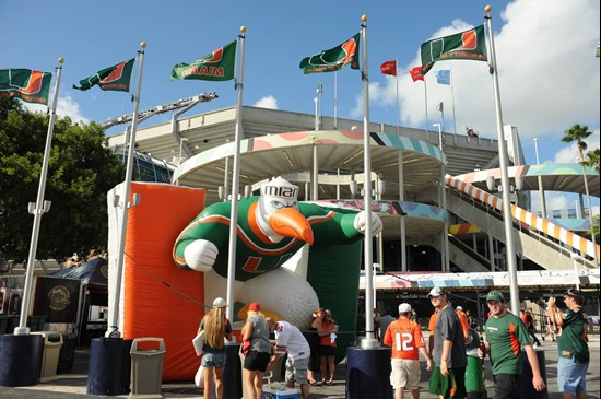 Sun Life Stadium before a game against the Ohio State Buckeyes at Sun Life Stadium on September 17, 2011.  Photo by Steven Murphy