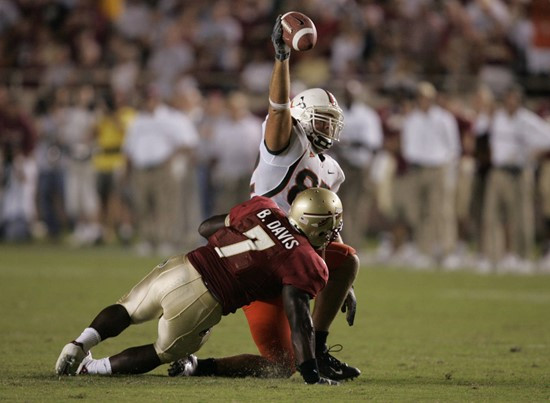Greg Olsen had eight catches for 137 yards in Tallahassee in 2005.