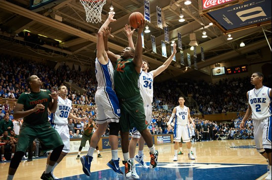 05 February 2012   Miami vs. Duke, from Cameron Indoor Stadium in Durham, NC.