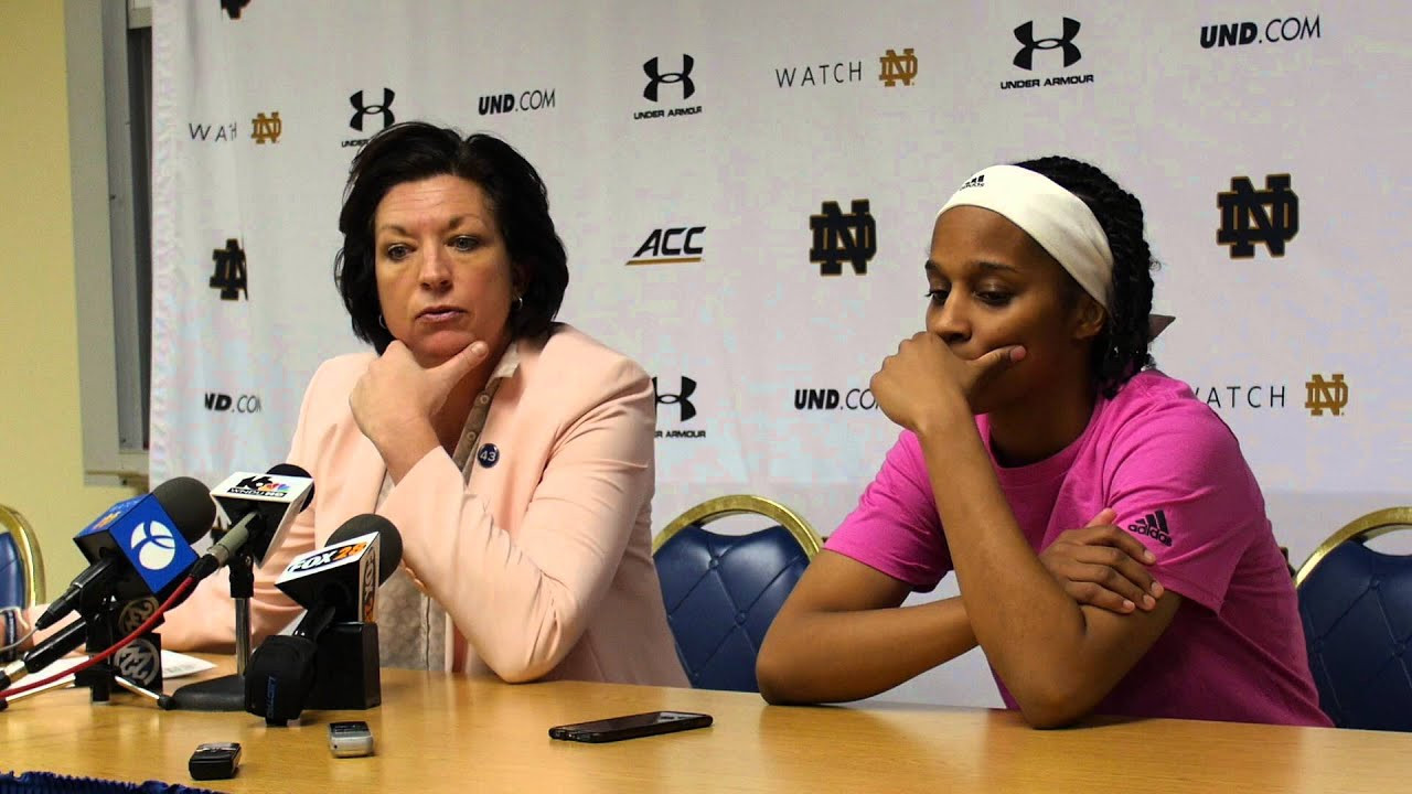 Katie Meier & Adrienne Motley | Post Game Presser @ Notre Dame | 2.14.16