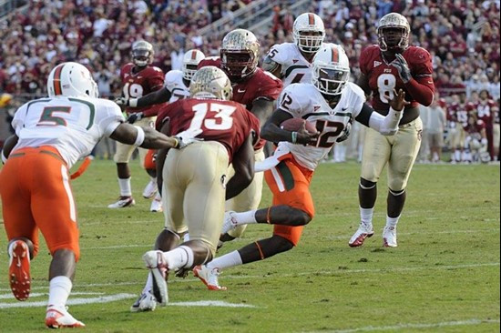 Jacory Harris -- 2011 Miami Hurricanes Football @ Florida State by J.C. CaneShooter Ridley