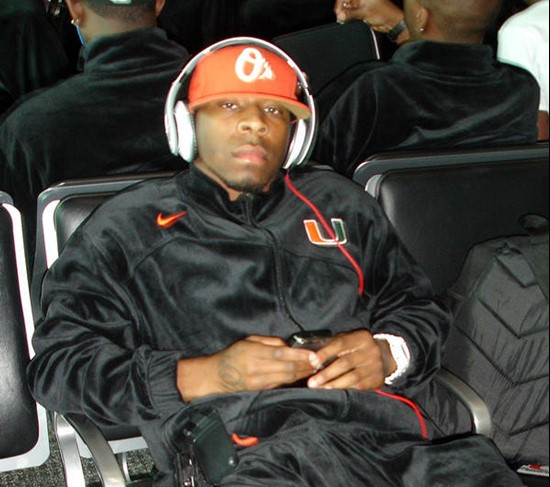 Antoine Allen is ready to board the plane for Charleston, S.C.