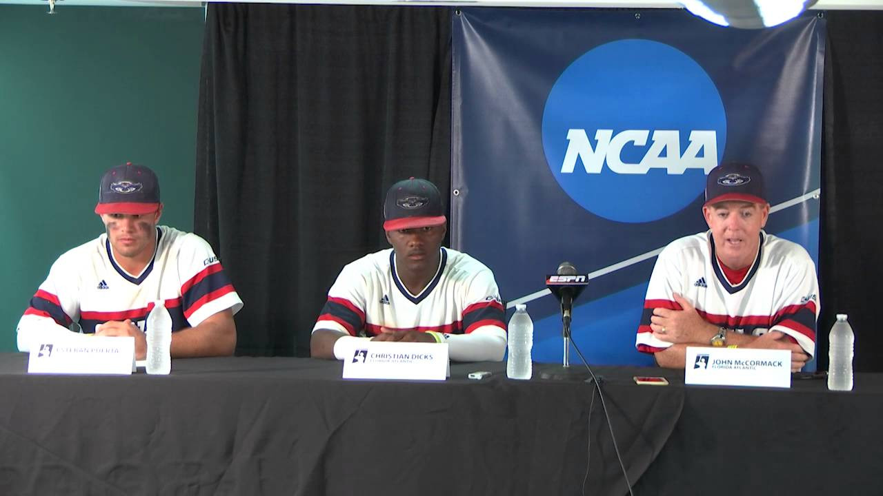 2016 NCAA Baseball Tournament - Coral Gables Regional | FAU Post Game Presser - Game 1 | 6.3.16