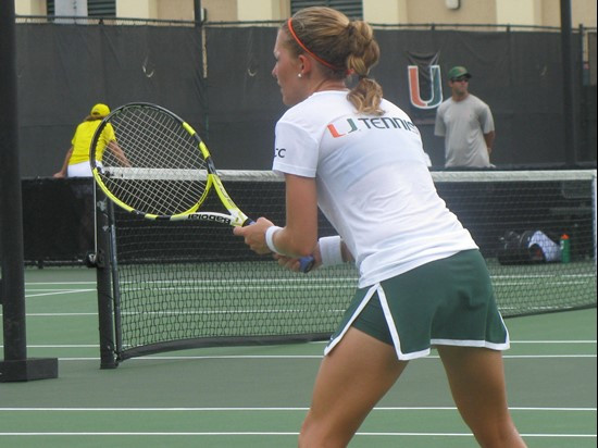 Bianca Eichkorn Saturday at the Neil Schiff Tennis Center.