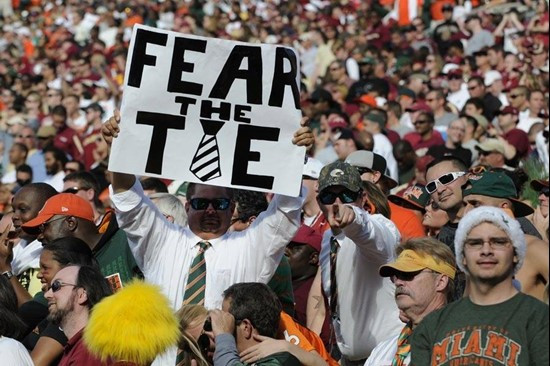Feat the Tie by 2011 Miami Hurricanes Football @ Florida State by J.C. CaneShooter Ridley