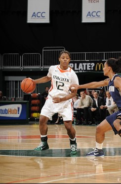 2011 Miami Hurricanes Women's Basketball vs Georgetown - Krystal Saunders