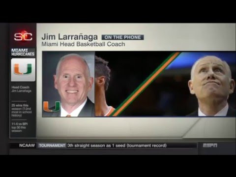 Jim Larrañaga | ESPN SportsCenter | 3.15.16