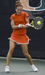 No. 8 Miami Sweeps UCF in Women's Tennis Action