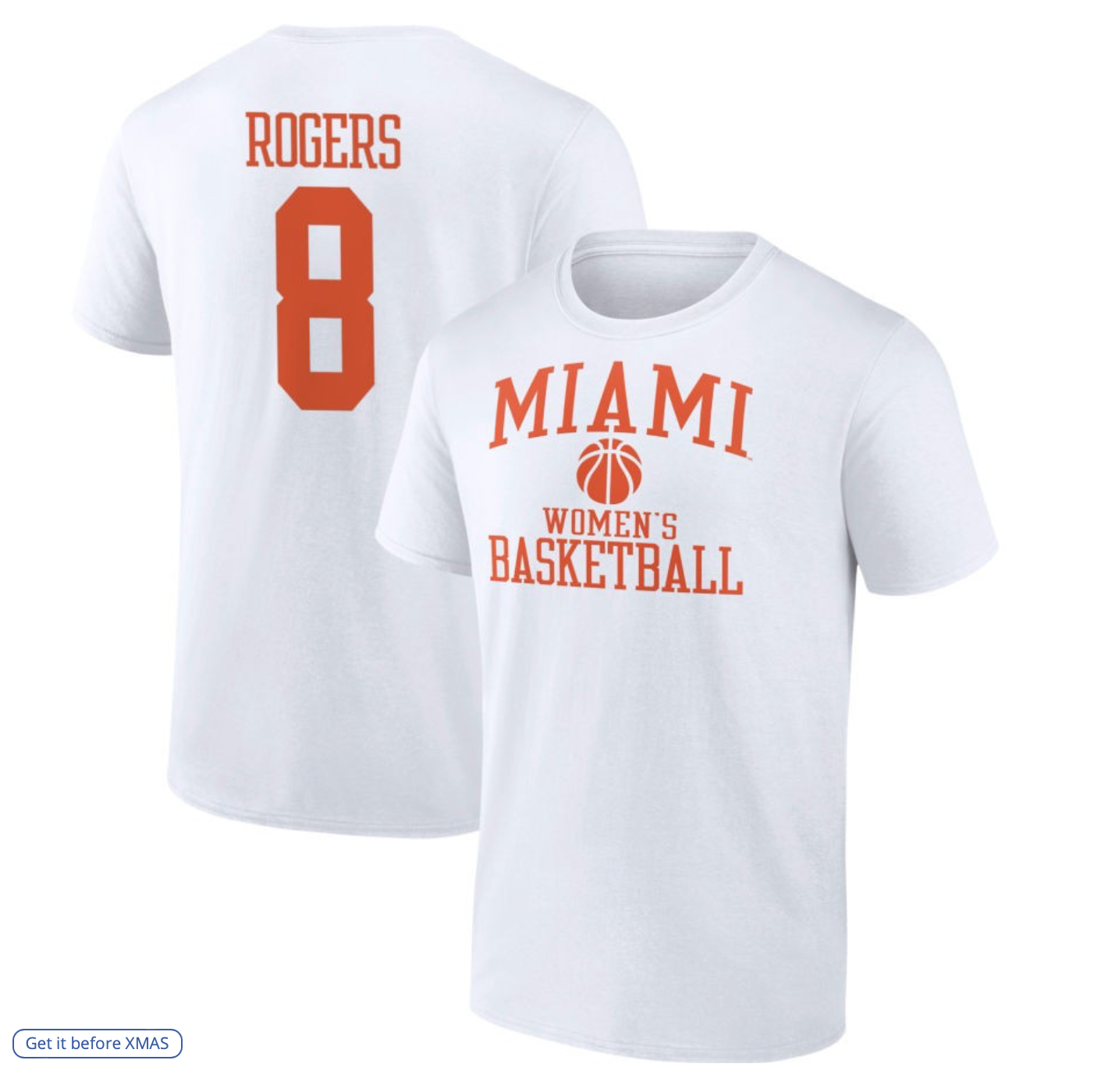 Men's Fanatics Branded White Miami Hurricanes Women's Basketball T-Shirt