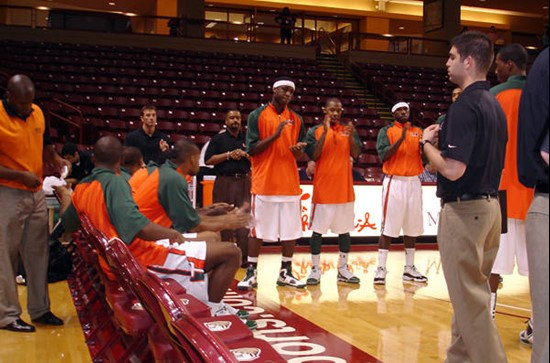 Starting lineups before the win over Tulane.