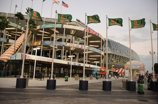 SunLife Stadium after a game against the Duke Blue Devils on November 5, 2011.  Photo by Steven Murphy/SPN