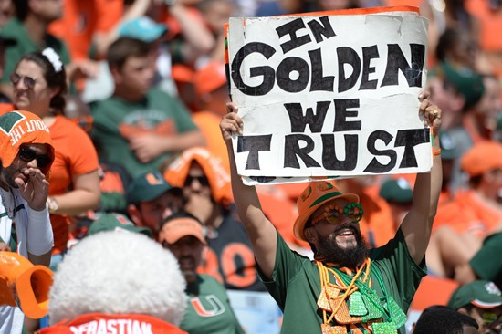 The University of Miami Hurricanes take on their ACC rivals, the North Carolina Tar Heels at Sun Life Stadium on November 1, 2014. Photos by Steven...