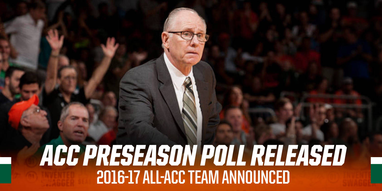 Miami Basketball Picked Ninth in ACC Preseason Poll