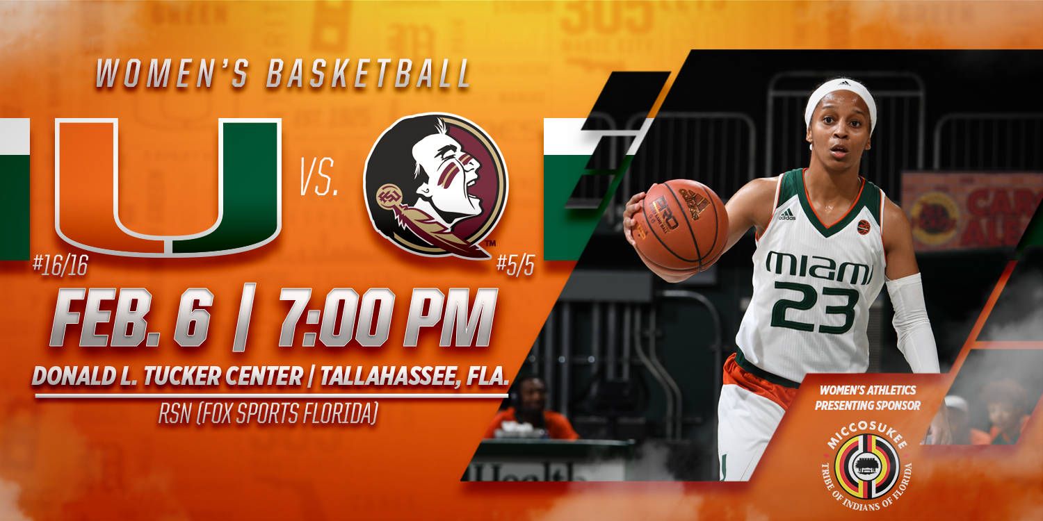 @CanesWBB Heads to Fifth-Ranked Florida State