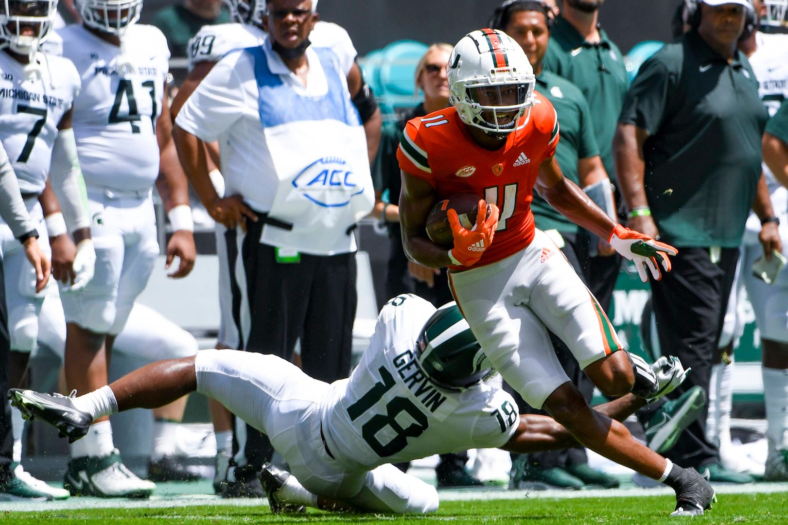 Canes Fall to Michigan State, 38-17