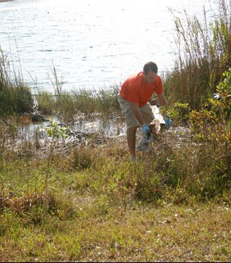 UM Staff, Coaches & Student Athletes volunteer at Amelia Earhart Park Community Service Project.