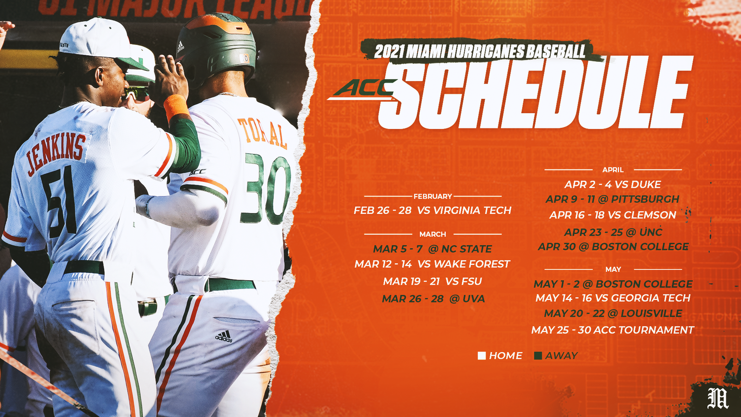 Miami Hurricanes Baseball Schedule 2022 Baseball Announces 2021 Acc Schedule – University Of Miami Athletics