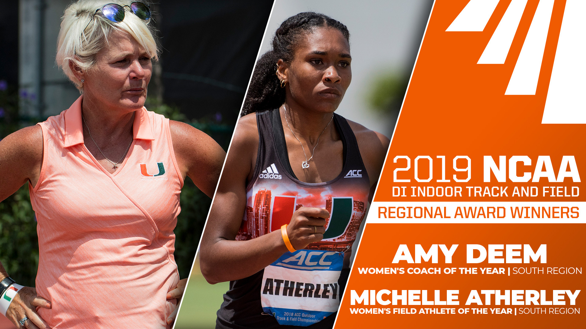 Atherley and Deem Earn USTFCCCA South Region Awards