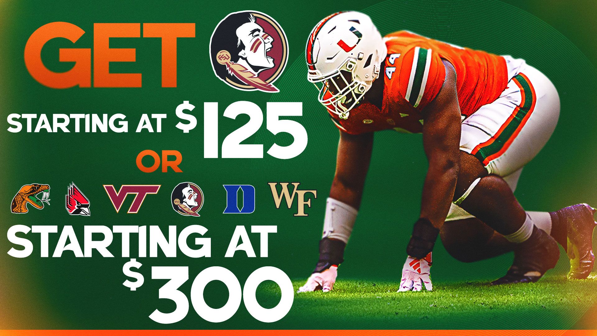 Lock In Your Seats for FSU & All 5 Other Matchups, Starting at Just $300!