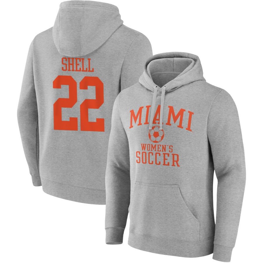 Men's Fanatics Branded Gray Miami Hurricanes Women's Soccer Pick-A-Player NIL Gameday Tradition Pullover Hoodie