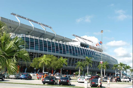 Dolphin Stadium home of the University of Miami Hurricanes on 10/25/08