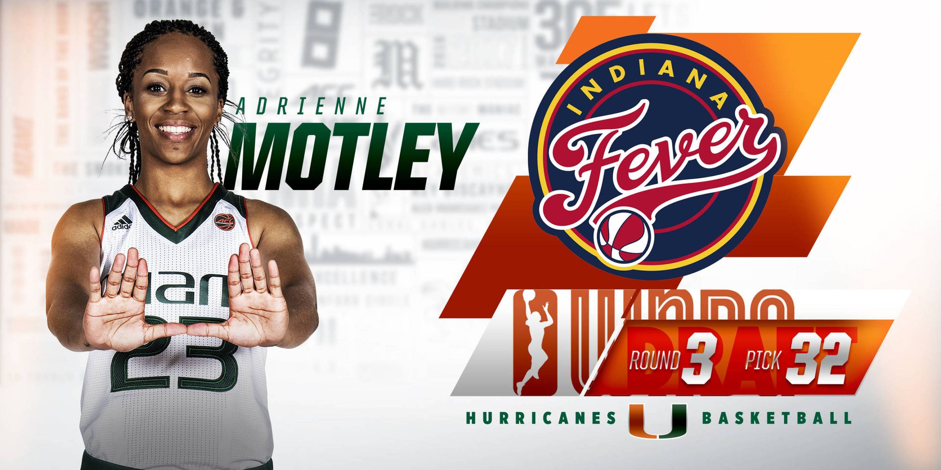 Motley Selected No. 32 by Indiana Fever