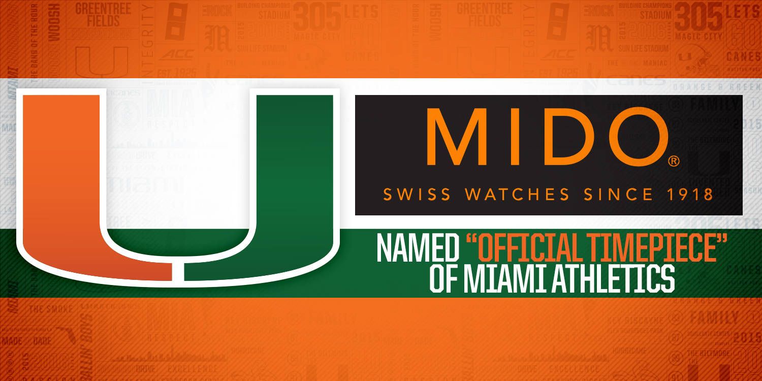 MIDO Named "Official Timepiece" of UM Athletics