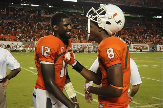 2011 Miami Hurricanes Football vs Ohio State Jacory Harris Tommy Streeter