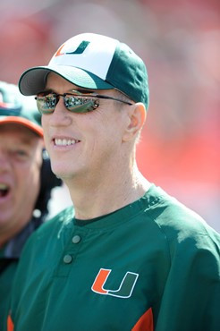 The University of Miami Hurricanes celebrate ?Kelly Tough? day as legendary quarterback Jim Kelly is honored during a game against the North Carolina...