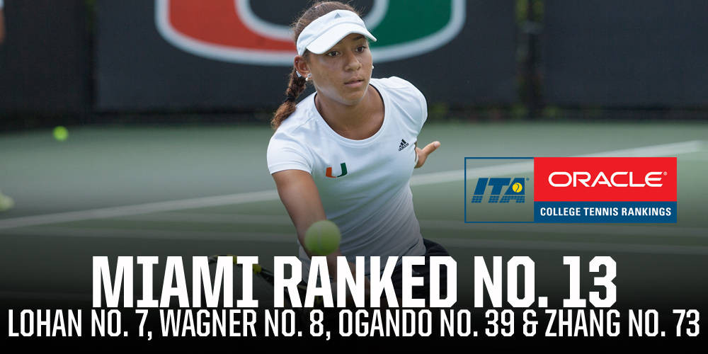 @CanesWTennis No. 13 in Oracle/ITA Rankings