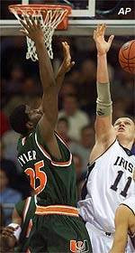 'Canes Down Notre Dame, 63-49