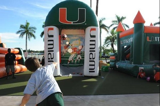 University of Miami Hurricane fans tailgating before a game against the Georgia Tech Yellow Jackets at Land Shark Stadium on September 17, 2009. ...