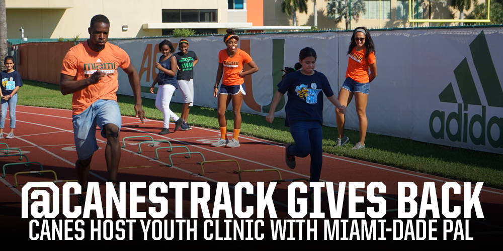 Canes Track Holds Youth Clinic