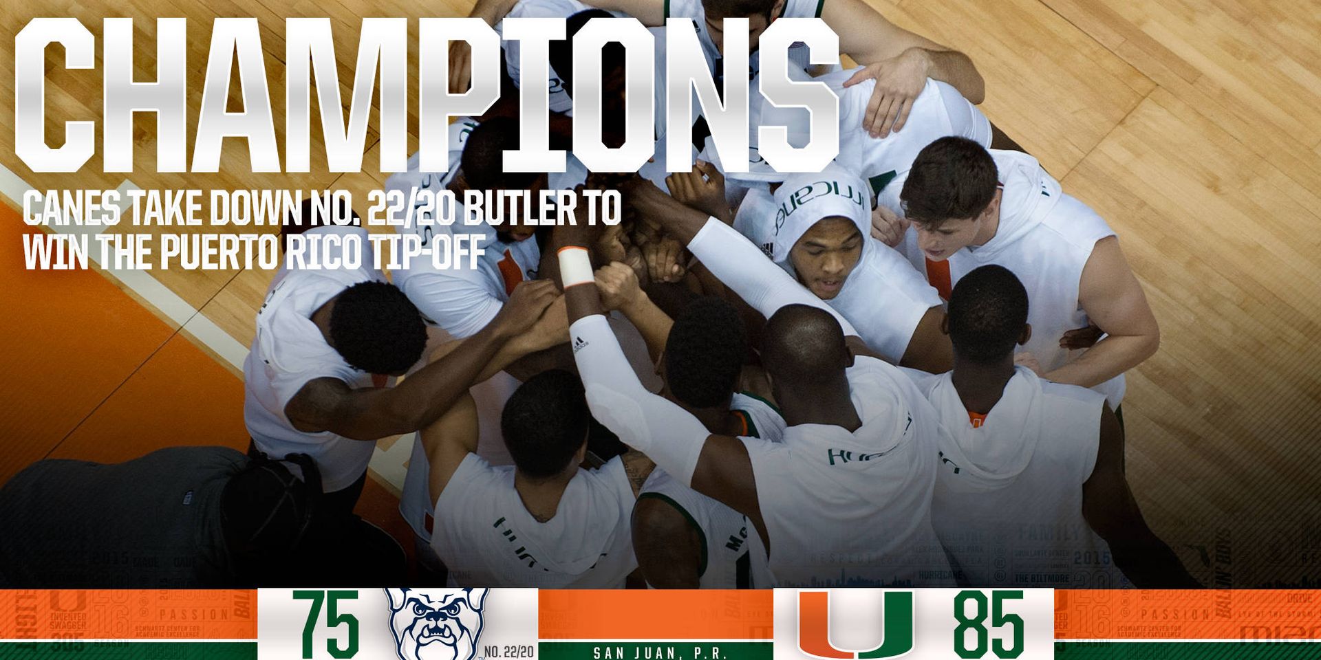 Canes down No. 22/20 Butler in Championship