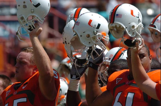 Canes Saluting the fans