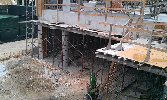 Construction on the Schwartz Center for Athletic Excellence - June 06, 2012.