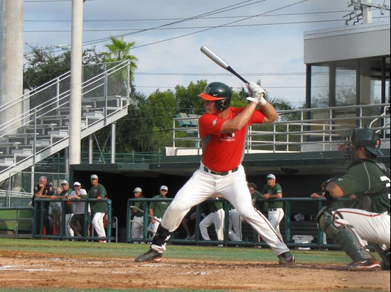 Yasmani Grandal at the Orange-Green World Series Wednesday afternoon at Alex Rodriguez park.