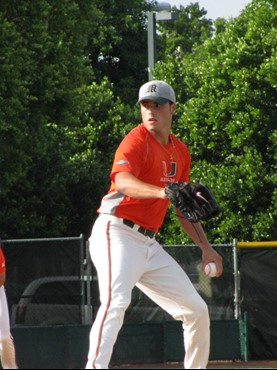 Chris Hernandez at the Orange-Green World Series on Monday.