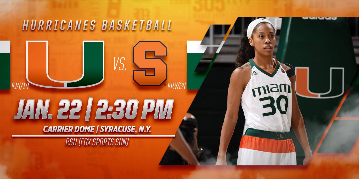 @CanesWBB Heads North to Face RV/No. 24 Syracuse