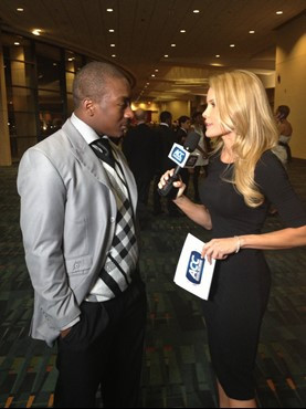 Kelly Nash interviews Duke Johnson for the ACC Digital Network