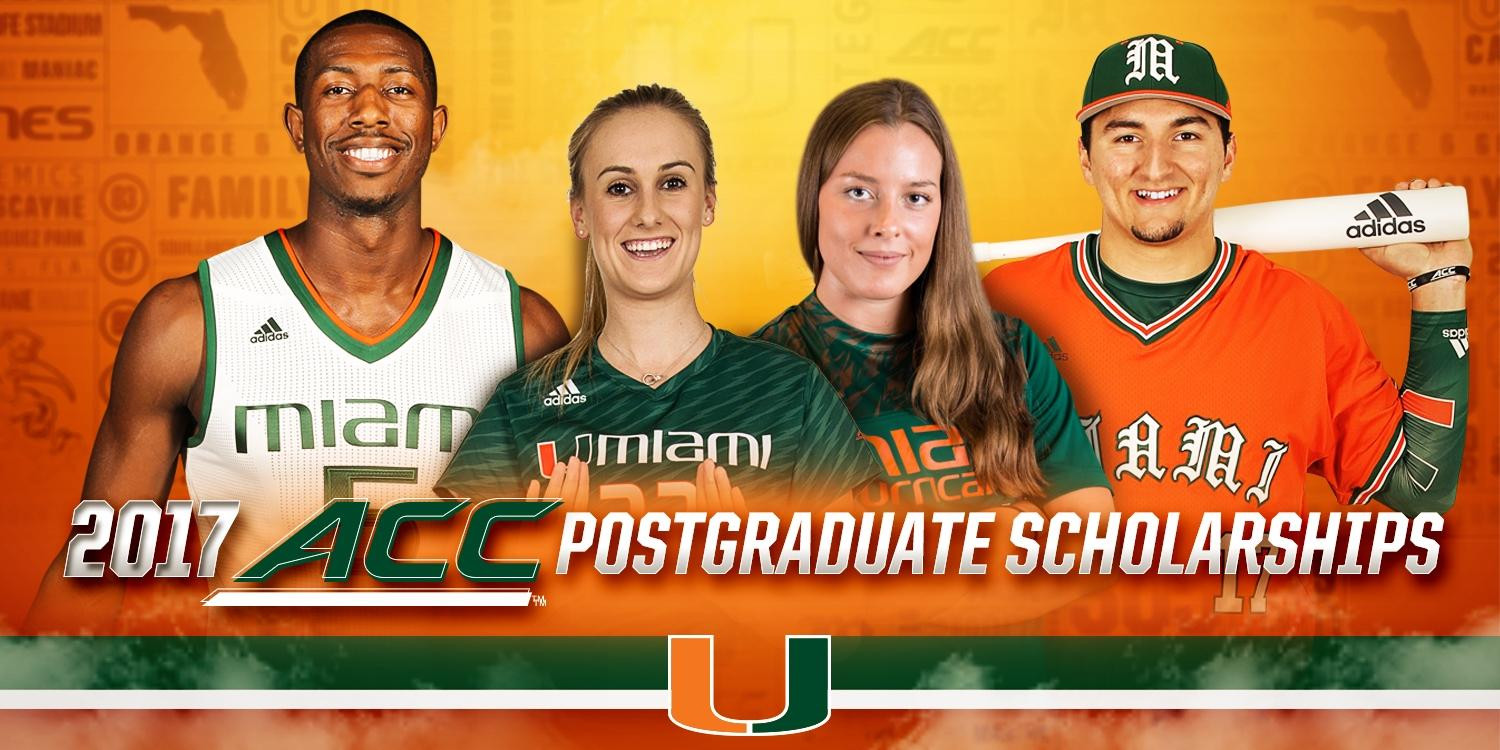 Four Hurricanes to Receive ACC Postgraduate Scholarships