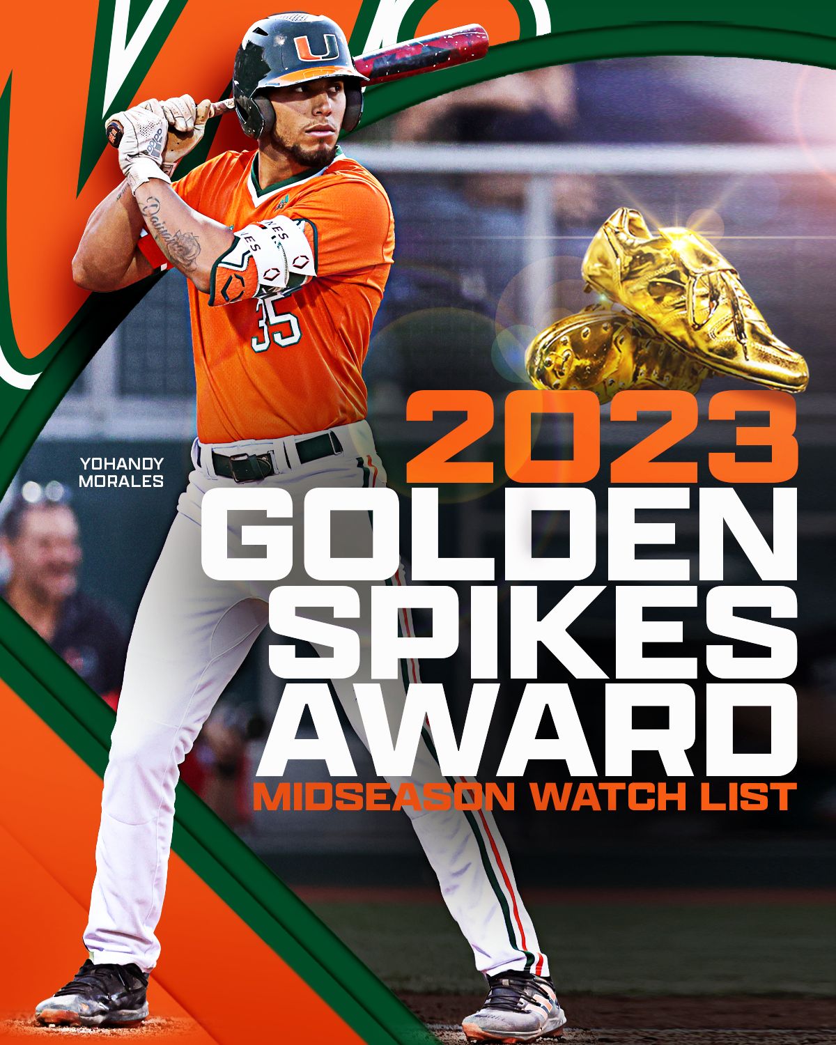 Morales Named to Golden Spikes Award Midseason Watch List