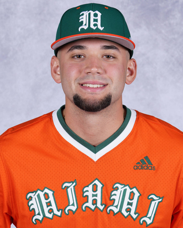 Miami Hurricanes Team-Issued adidas #0 Orange Baseball Jersey