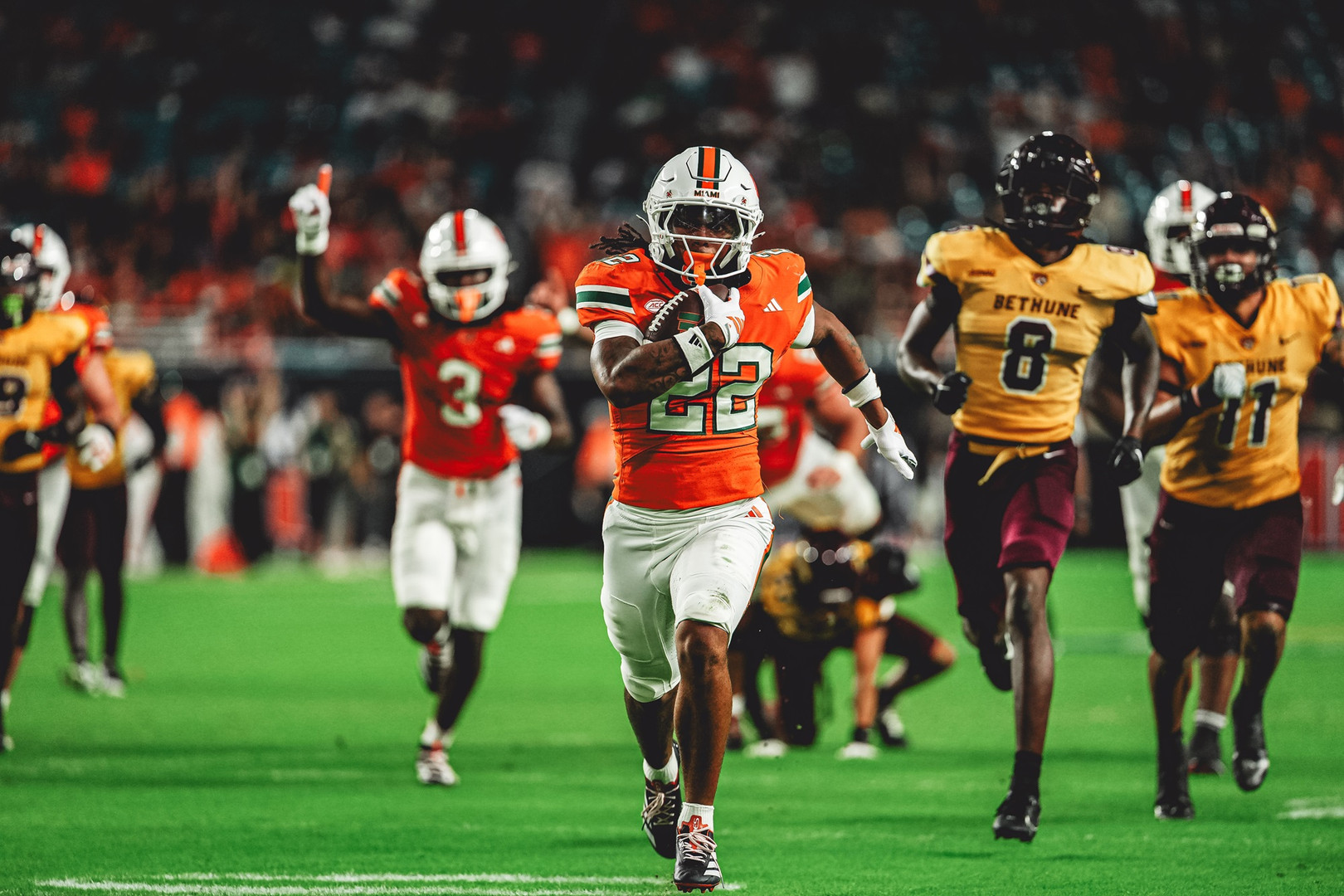 Canes Roll Past Bethune-Cookman 45-3 Canes Roll Past Bethune-Cookman 45-3