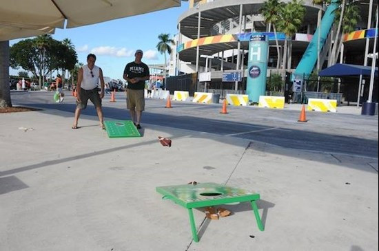 University of Miami Hurricane fans tailgating before a game against the Georgia Tech Yellow Jackets at Land Shark Stadium on September 17, 2009. ...