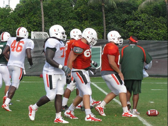 Miami Football Practice - 8/17/2011